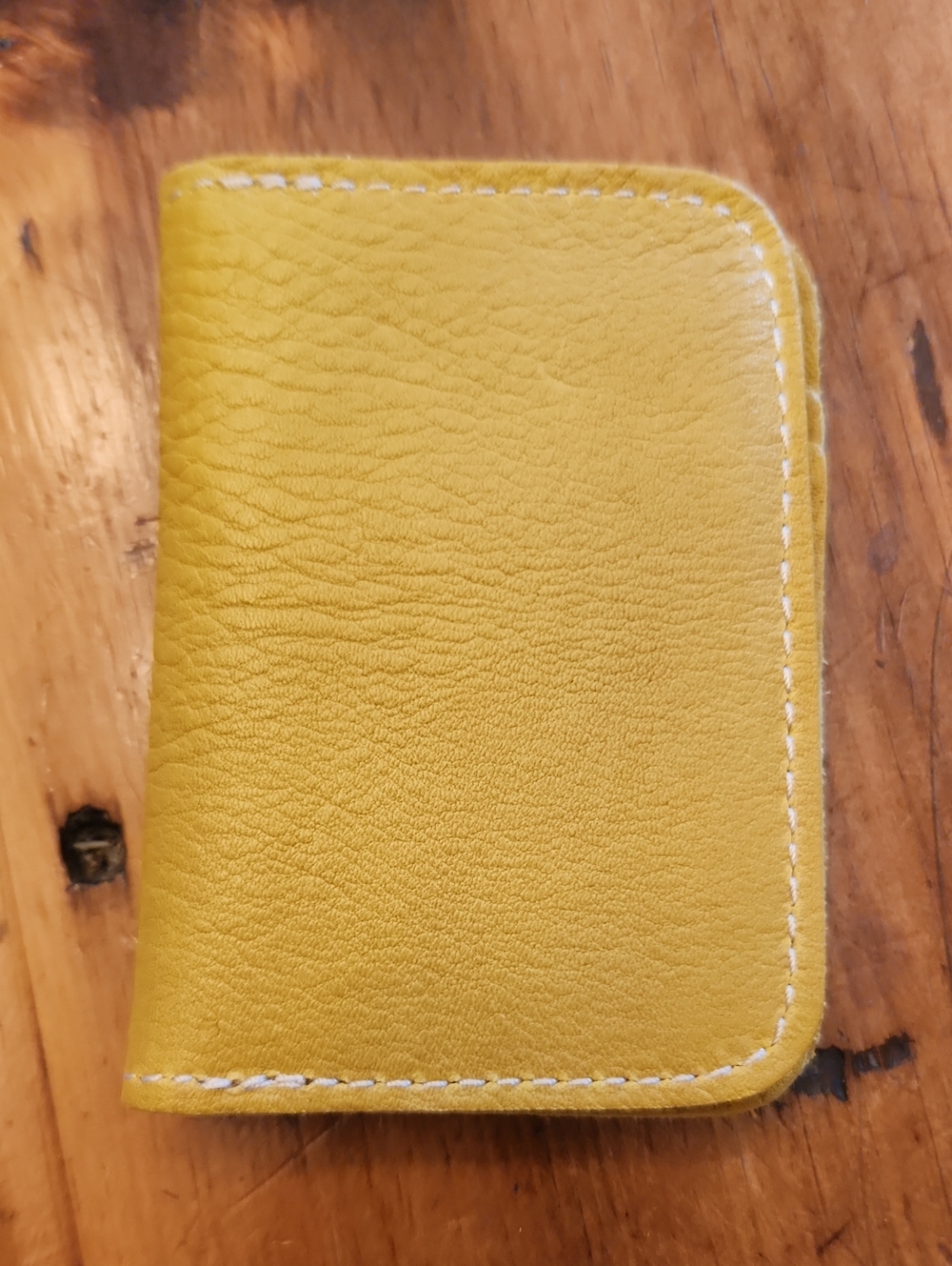 Portland Leather Mustard Yellow Credit Card Holder NWOT